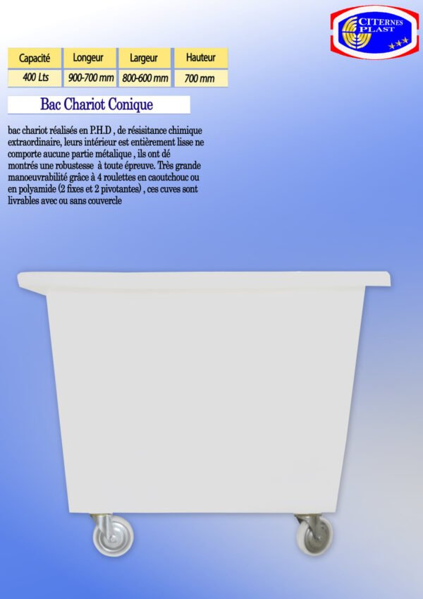 Bac Chariot Conique