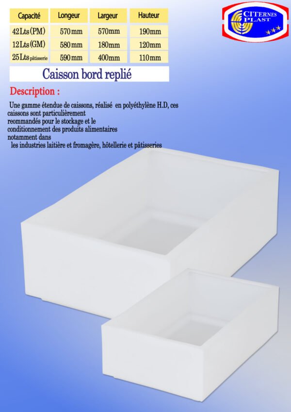 Caisson à Bord Replié
